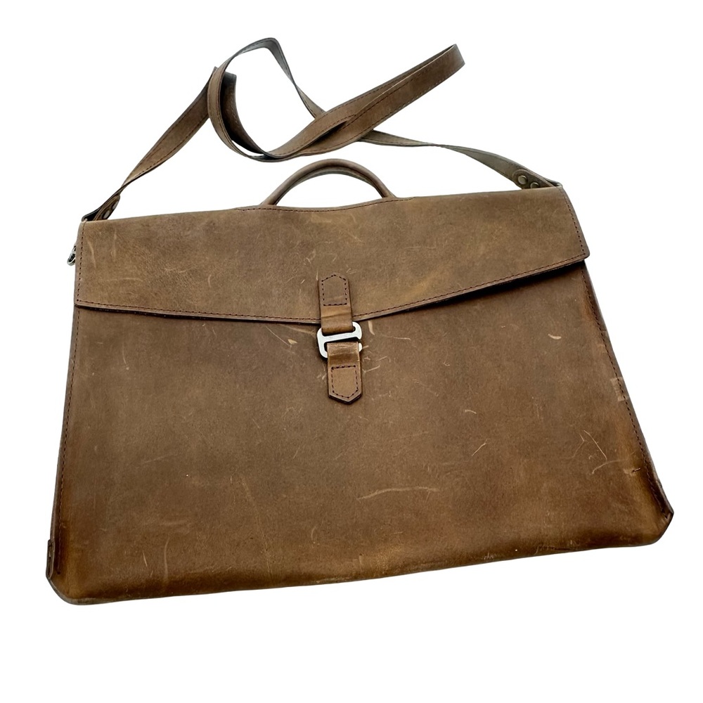 Rustico Leather Briefcase - Brown Leather UNISEX laptop/docs Bag